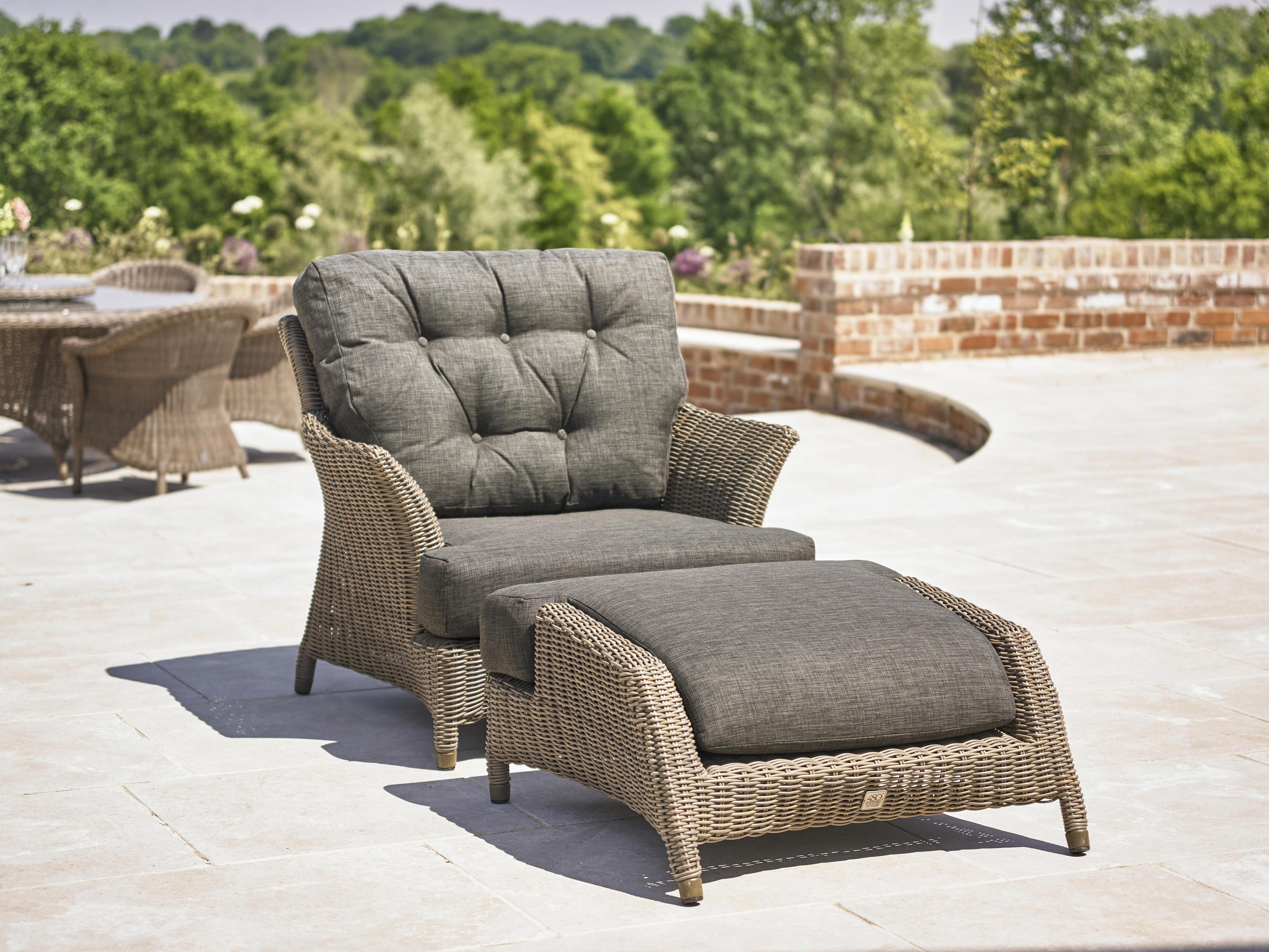Valentine armchair and footstool 